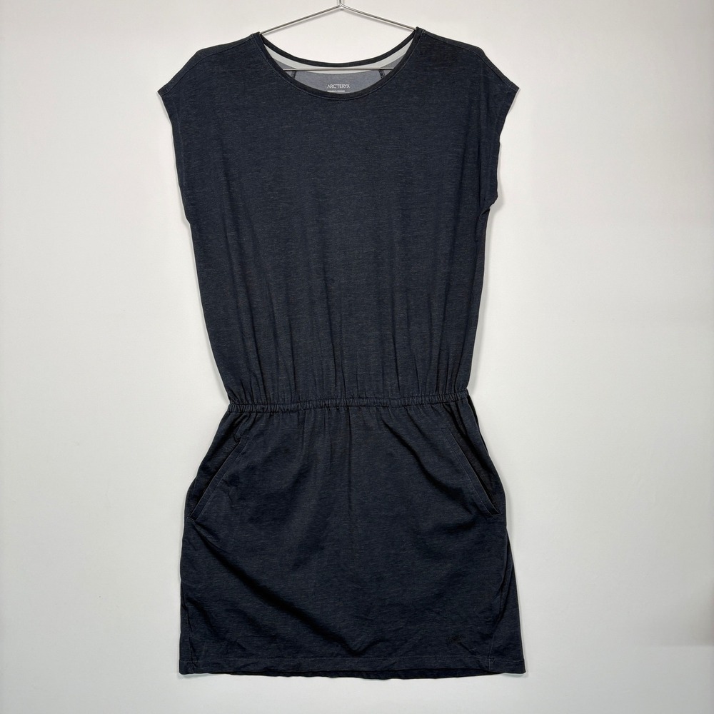 Arc'teryx Women Dress M Gray Contenta Sleeveless Elastic Waist Pockets 11625-7